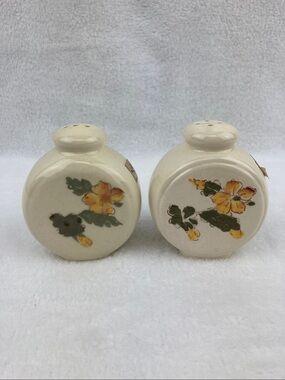 Vintage Weiss Hand Painted Floral Salt & Pepper Shakers 3.25” Brazil